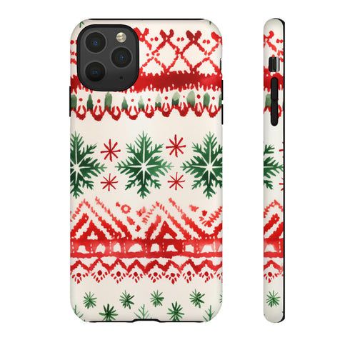 Watercolor Study of Christmas Patterns - Impact Resistant Phone Case iPhone 11 Pro Max Matte